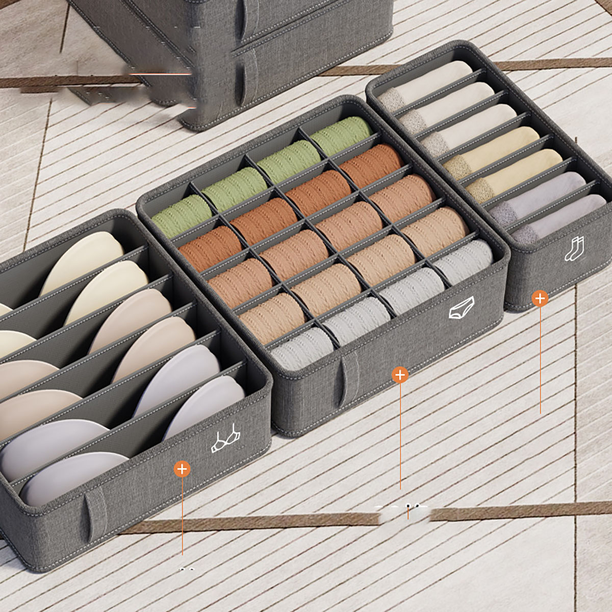 20/6/7/1 Grids Cation PP Sock  - огляд і ціна Sock Organizer Tray