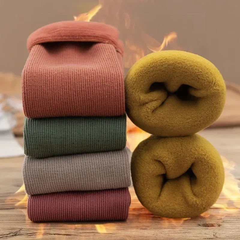 1-4Pairs  Warm Fleece Lined Mi - огляд і ціна Boot Sock Slouchy