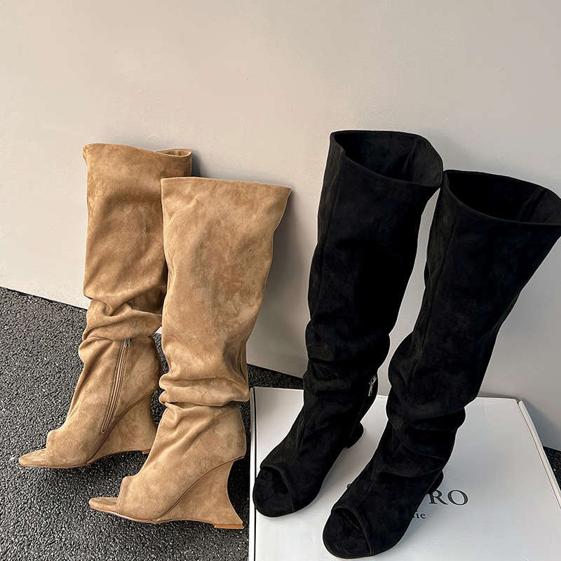 AIYKAZYSDL Strange Wedge Heel  - огляд і ціна Knee High Sock Women