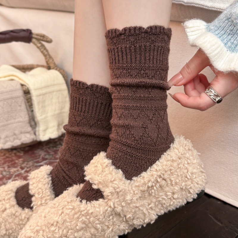 1 Pair Milky White Lace Trim M - огляд і ціна Boot Sock Slouchy
