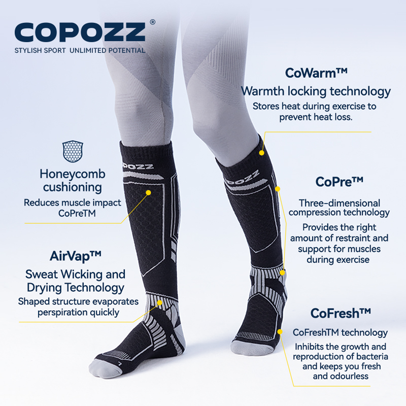 COPOZZ Merino Wool Winter Ski  - огляд і ціна Thermal Sock Winter