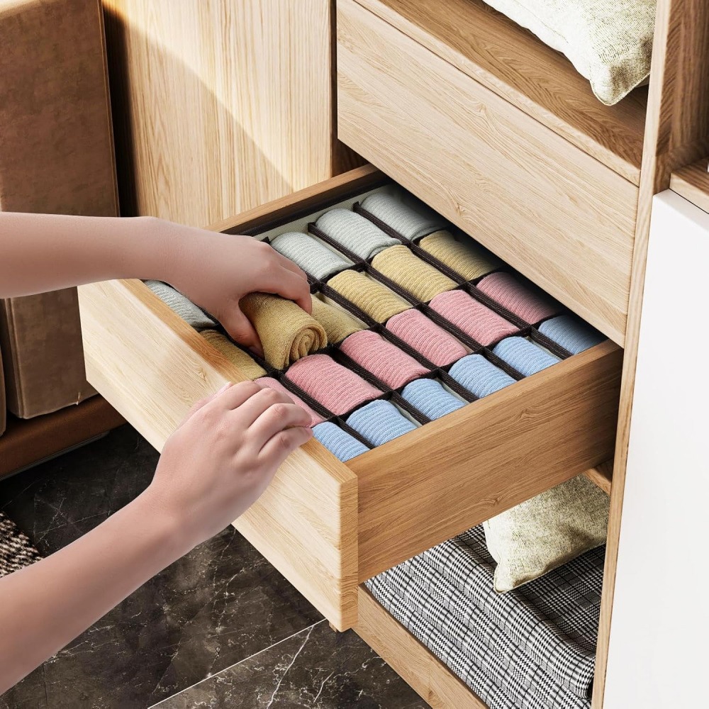 24 Grid Drawer Organizer Tray, - огляд і ціна Sock Organizer Tray