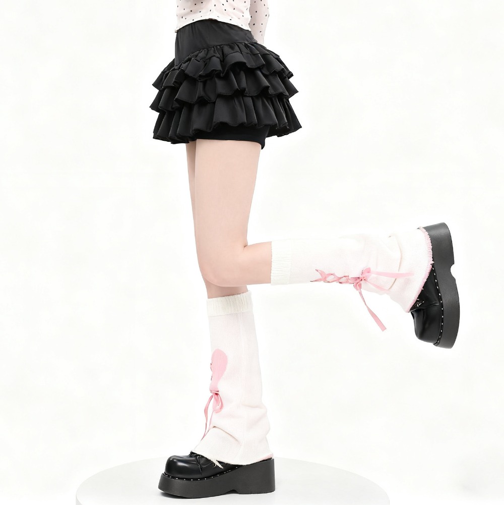 Y2K Heart Tie Flared Slouchy L - огляд і ціна Boot Sock Slouchy