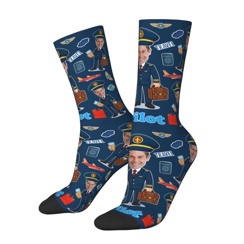 Novelty Men's Funny Pilot Cust - огляд і ціна Dress Sock Men