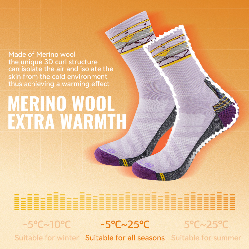 WRELS 1/2/3 Pairs Merino Wool  - огляд і ціна Wool Hiking Sock
