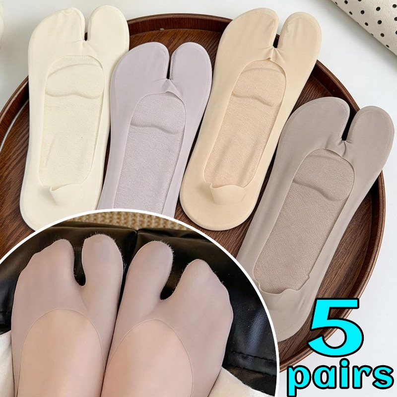 1/5pairs Women Ice Silk Tabi S - огляд і ціна Toe Sock Split